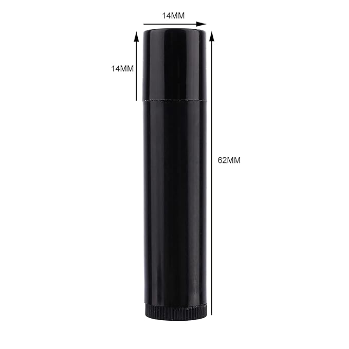100PCS 5ml Chapstick Containers,Empty Lip Balm Tubes Empty Chapstick Tubes Clear Black White Empty Lipstick Lip Balm Container Tube