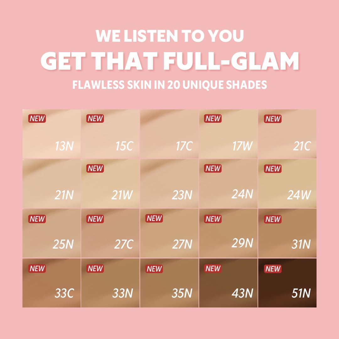 [*Mini Size*] TIRTIR All Cover Pink Cushion | Korean Cushion Foundation, (#21C Cool Ivory, 0.15 Fl Oz)