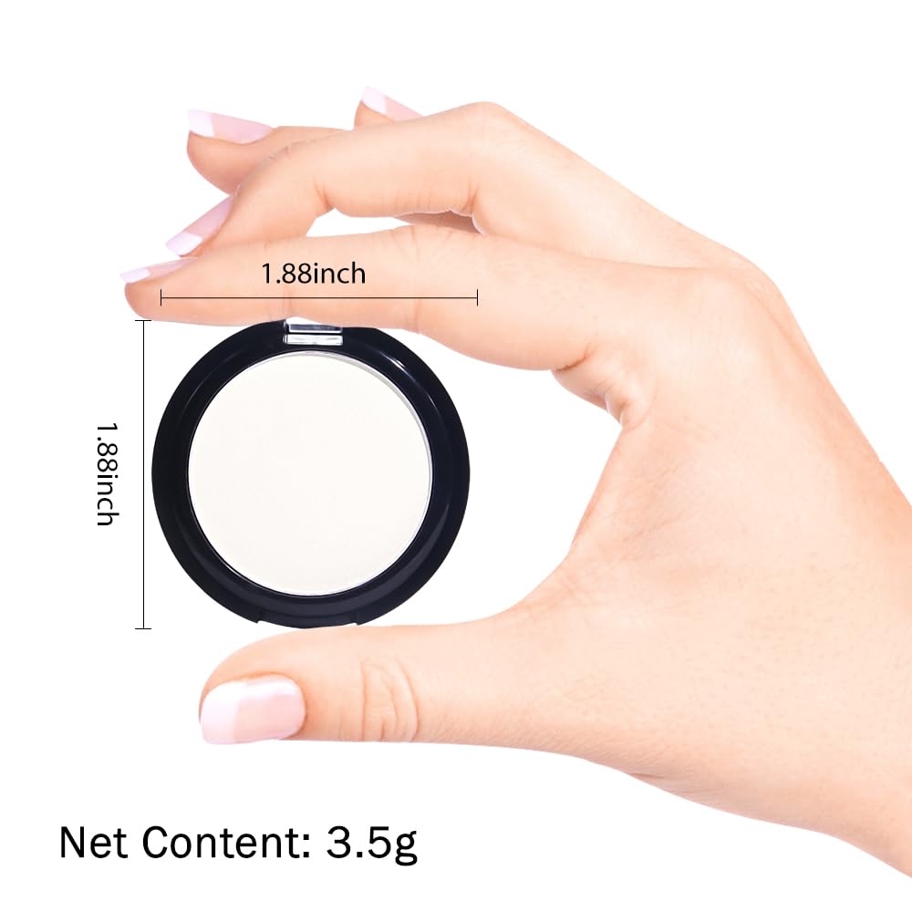 Monochrome Matte Eye Shadow Palette,Pearl White Neutral Nude Matte Pressed Powder Single Eyeshadow,Natural Long Lasting Naturing-Looking Eyeshadow,Talc,Paraben Vegan & Cruelty Free