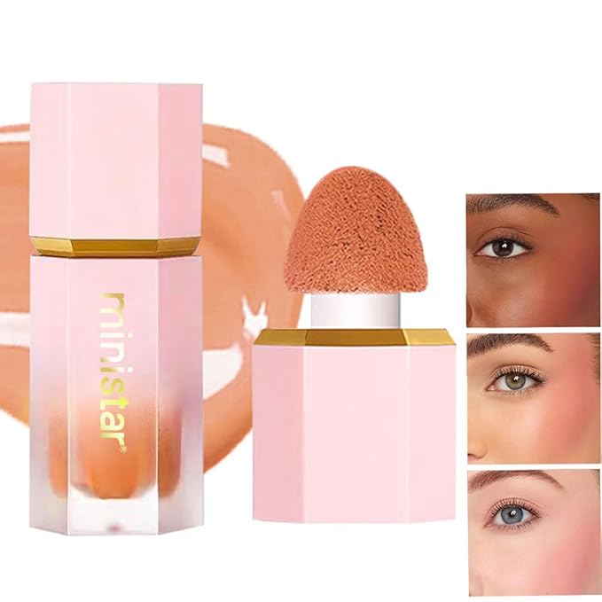 Liquid Blush Makeup, Cream Blush for Cheeks, Waterproof Long Lasting Blush Face Makeup Blush Beauty Wand for Cheeks & Lip Tint Natural Cream Blusher Makeup for All Skin Tones(#03 Spring Break)