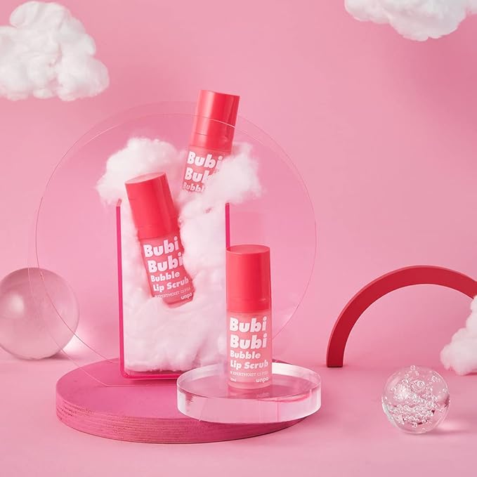 UNPA Bubi Bubi Bubble Lip Scrub, Quick and Easy Exfoliation with Soft Bubbles, Effectively Remove Dead Skin
