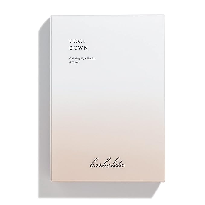 Borboleta Cooldown Calming Under Eye Masks - Under Eye Hydrating Patches for Puffy Eyes and Dark Circles (5 Pack)