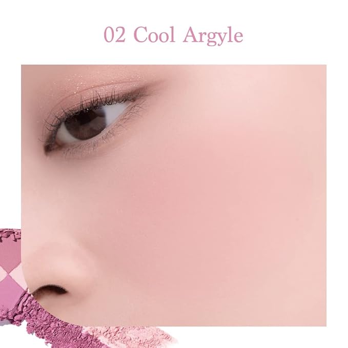Dasique Blending Mood Cheek #05 Violet Knit l Vegan, Cruelty-Free l 4 Blendable Shades in Lightweight, Long-lasting, Smooth Powder