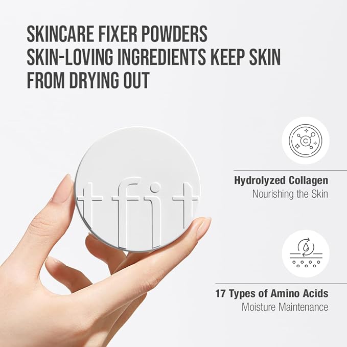 Translucent Set Finishing Powder - Sebum Control Face Loose Powder, Matte & Silky Finish, Lightweight, Long-lasting, Korean Makeup, 0.24 Oz. (02 Skin Beige, 0.24 Oz.)