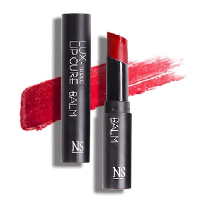 NATURAL SHINE Lux Triple Lip CURE Balm VENUS (Ruby Red) tar-free, 100% natural ingredients, deep nourishing nighttime lip treatment care for dry and chapped lips (0.17 oz)
