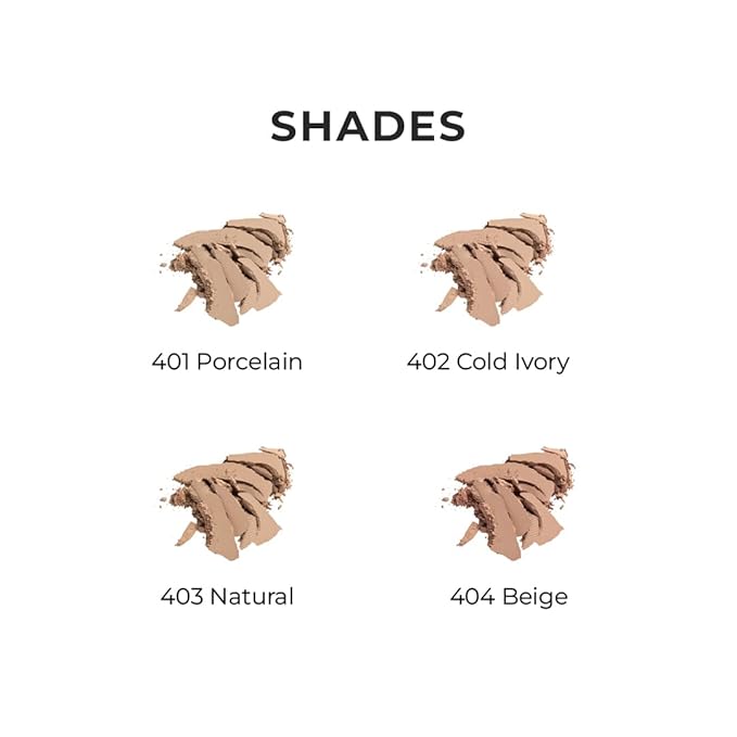Lamel Stay Matte Compact Powder - Light Natural Coverage - Universal Neutral Undertone - Cruelty Free - Beige - N.404