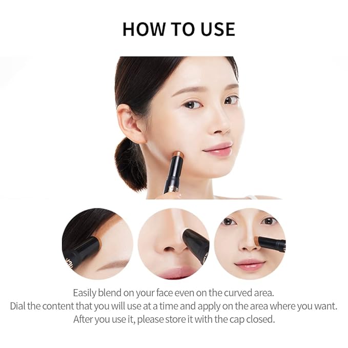 ETUDE Play 101 Stick Contour Duo #2(21AD) | Creamy Shading and Highlighter Duo for Easy Contouring Makeup | Kbeauty