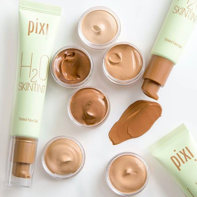 Pixi Beauty H2O SkinTint Tinted Face Gel, 1.2 fl oz / 35 ml, Mahogany