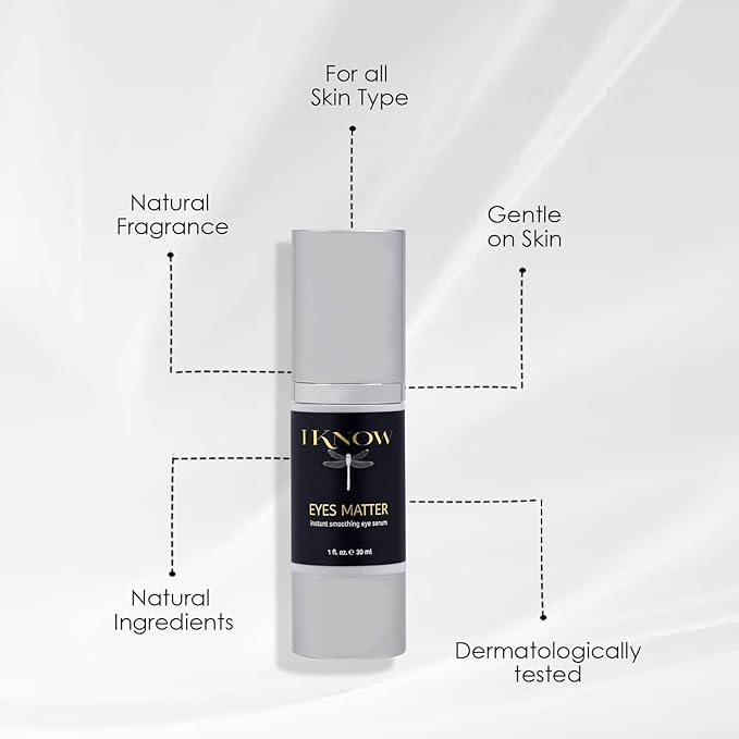 EYES MATTER Instant Smoothing Eye Serum, Rapid Wrinkle Reducer, Rejuvenating, Brightening Treatment for Fine Lines, Puffiness & Dark Circles, (1oz)