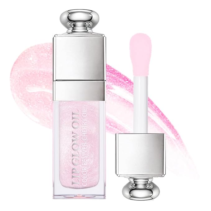 Moisturizing Lip Oil,No-Sticky Gloss Balm Care,Fruit Flavoured Oil for Dry Lip's Hydrating and Nourishing (008#Sakura) 0.2 OZ
