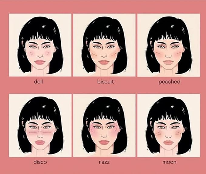 Stamp Liquid Blush Stamp Blush with Heart Shaped Applicator Natural Long Lasting Blush, Light and Airy Makeup for Women (6)