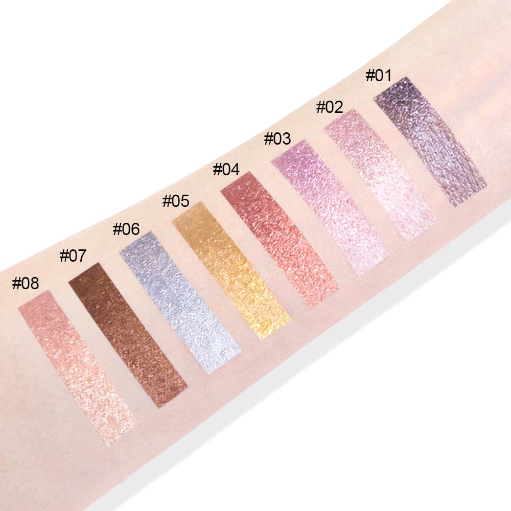 Cream Glitter Brownish Red Shimmer Metallic Eyeshadow Palette Makeup, Natural Single Mini Instant Holographic Eyeshadow For Older Women, Sombras Crema Para Ojos, Talc, Paraben & Cruelty Free