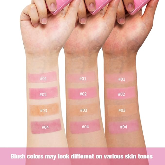 Multi-Use Cooling Water Jelly Blush/Lip Tint & Eye Shadow - Sheer Stain withBuildable Watercolor Finish - Long-Lasting Moisture - 1,000+ Swipes Per Stick - Jelly Texture for Lip & Cheek (Red)
