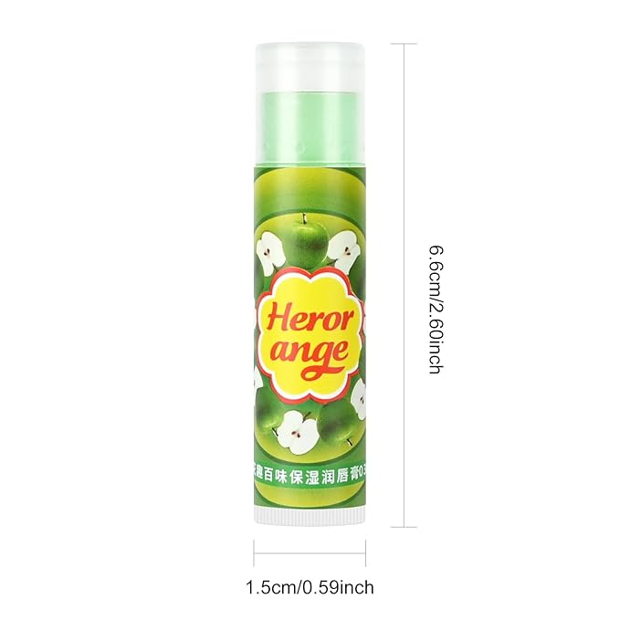 Flavored Lip Balm Set, 4 Scents- Pineapple Green Apple Purple Grapes Lip Balm and Pop Flavor Lip Balm Moisturizer,Transparent Hydrate Multi Flavor Chapstick Balm Bulk,Smooth Lip Lines Lip Care