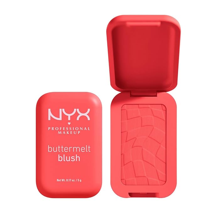 NYX PROFESSIONAL MAKEUP Buttermelt Powder Blush, Fade and Transfer-Resistant Blush, Up to 12HR Make Up Wear, Vegan Formula - Had Butta