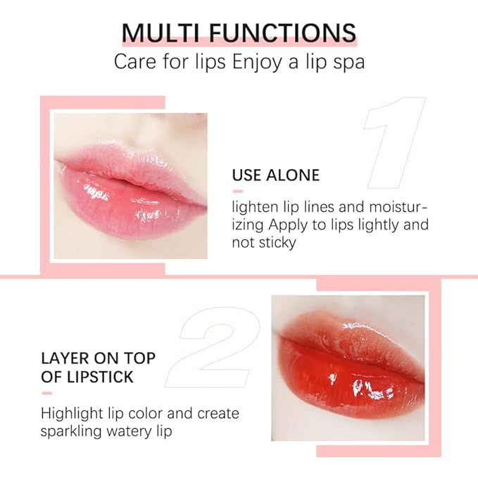 Moisturizing Lip Oil,No-Sticky Lip Gloss Lip Balm Lip Care,Fruit Flavoured Lip Oil For Dry Lip's Moisturizing Hydrating And Nourishing (020#MAHOGANY) 0.2 OZ