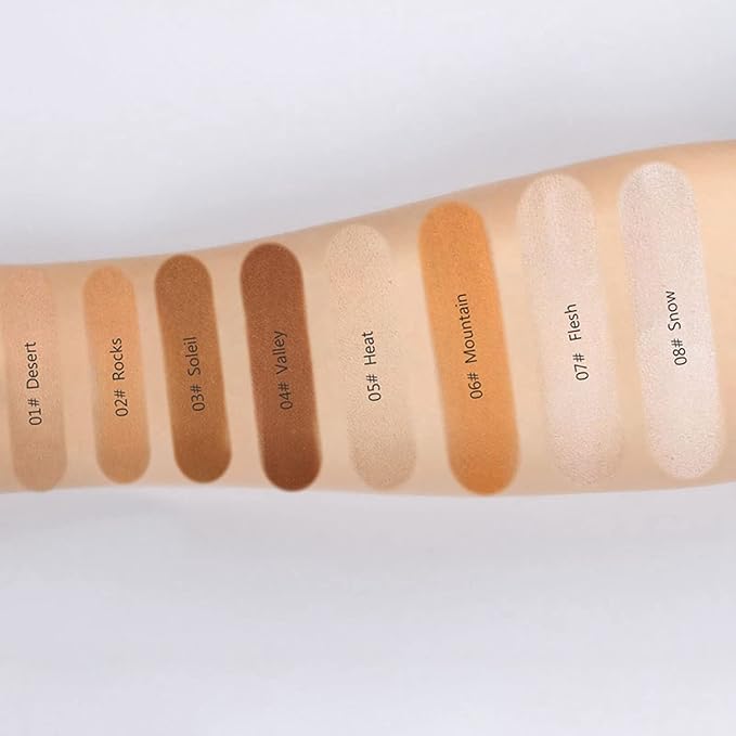 MAEPEOR Matte Setting Loose Powder 8 Colors Smooth and Lightweight Face Powder for Brightening and Setting Makeup with Face Puff (06 Mountain)