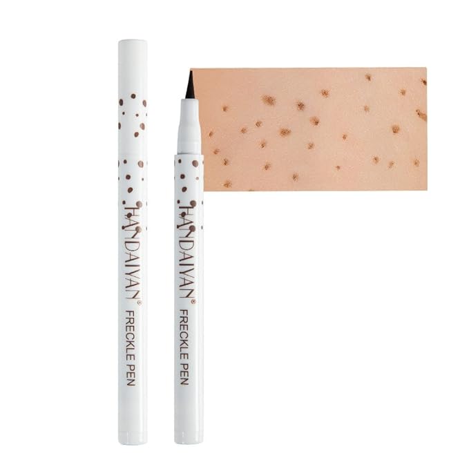 Freckle Pen 4 Colors Natural Freckle Pen Fake Freckle Pen Waterproof Long Lasting Soft Spots Natural Relaxing Sun Makeup (Natural Coffee)