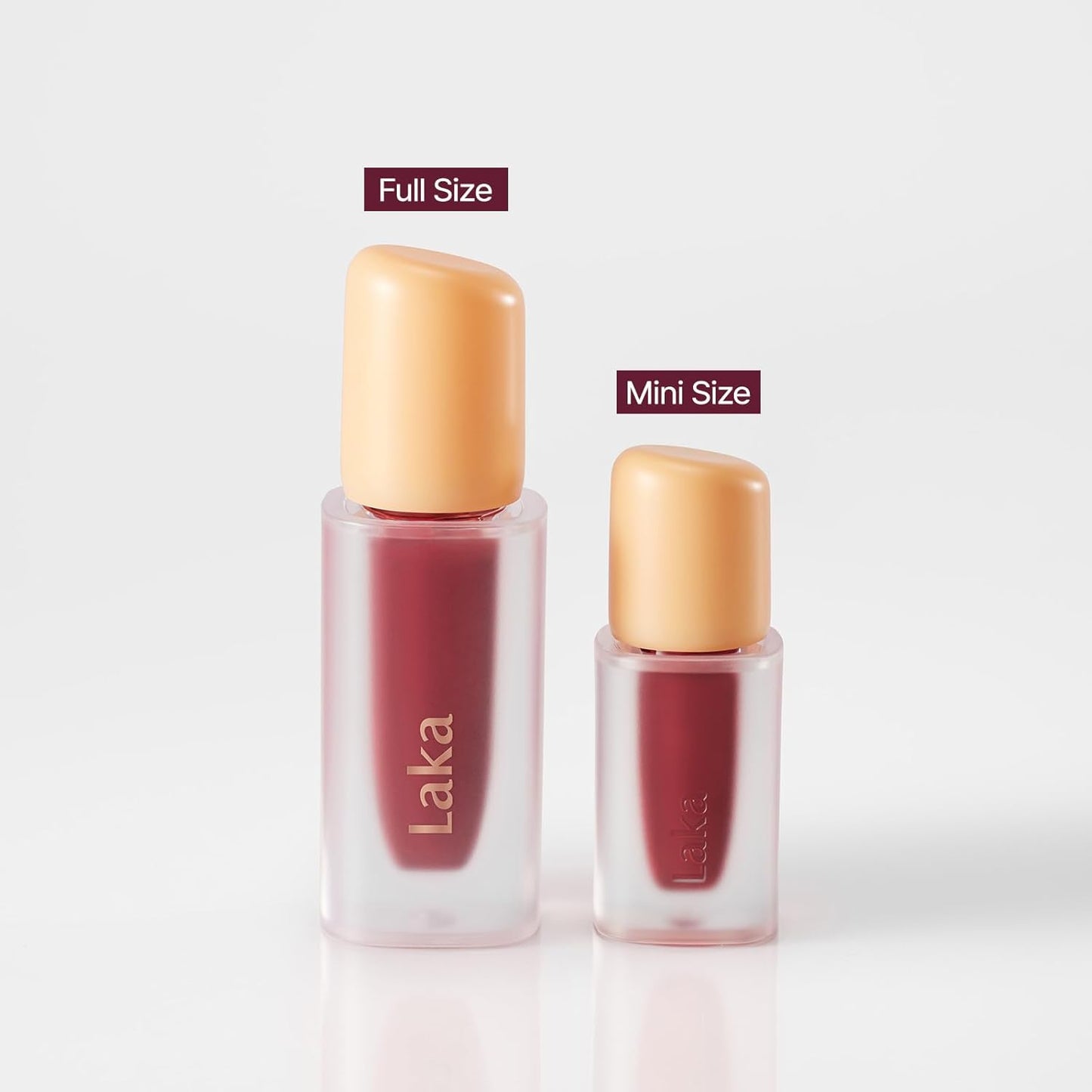 Laka Fruity Glam Lip Tint Mini, Glowing Lip Stain with Wide Color Spectrum, Hydrating & Lightweight Texture, Long-Lasting Bold Stain, Non-Sticky, Vegan, K-Beauty (#114 Harmony)