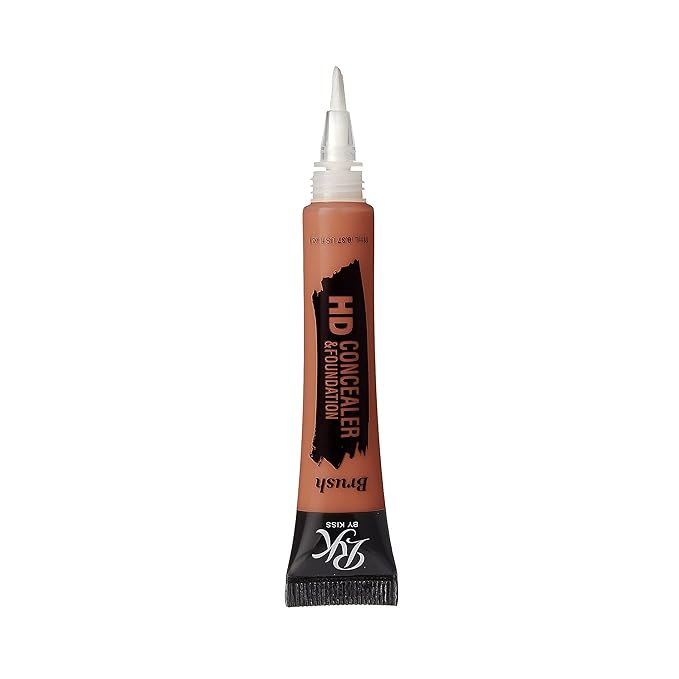 Ruby Kisses HD Concealer & Foundation Flawless Full Cover Brush Face Makeup (Natural Orange Corrector)