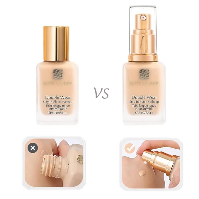Chris.W 2Pack Foundation Pump for Estee Lauder Double Wear Foundation(Gold)