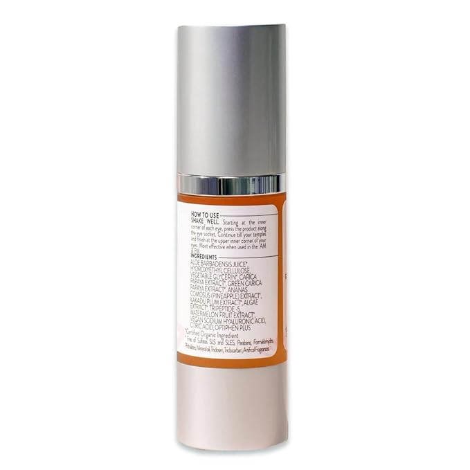 Glimmer Goddess Organic Eye Serum for Wrinkles and Fine Lines, 1 oz