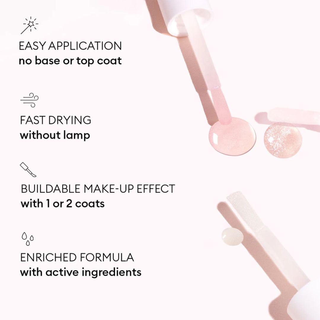 Manucurist Active Bright All in One Nail Perfector: Brightening Treatment Polish & Care - No Lamp - Vegan & Made in France - White Nail Polish - Nail Whitener & Brightener - Nail Strengthener