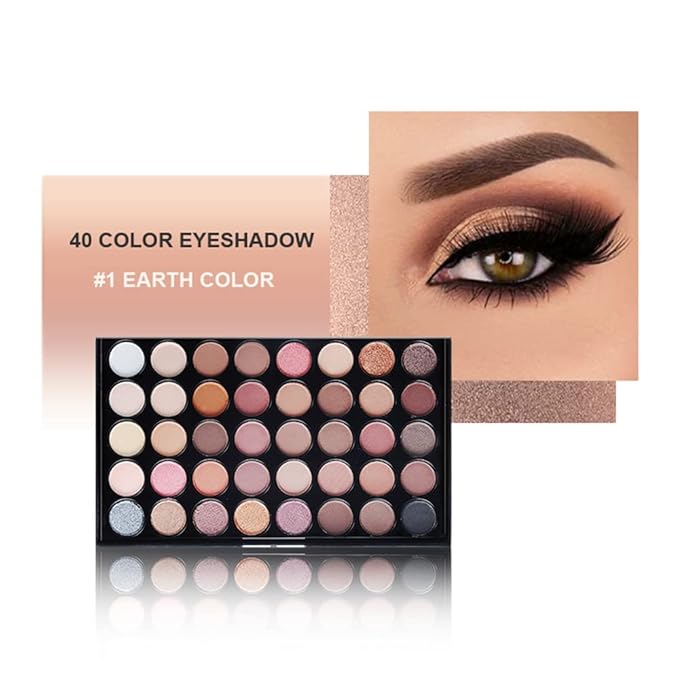 All in one makeup kit for women full kit makeup set for girls teens Eyeshadow Palette, Lip Gloss, Lipstick, Foundation, Mascara, Eyebrow Pencil, Eyeliner, Contour Stick, Powder Puff, Makeup Brushes,