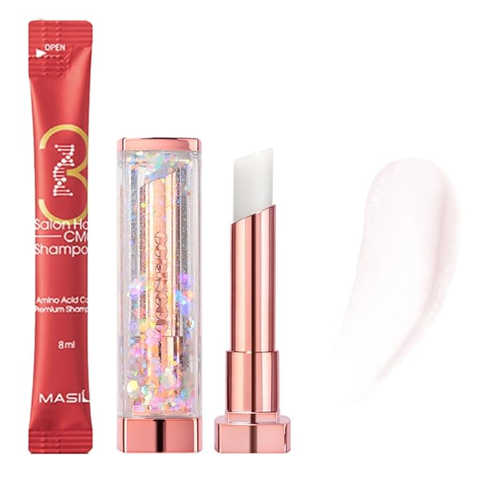 Sparkle Cute Lip Balm, Color Changing, Moisturizing, Shimmery Finish, #03 Swan Lake