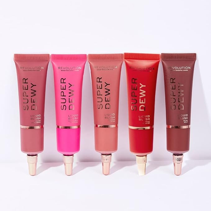 Revolution Beauty, Superdewy Liquid Blush, Richly Pigmented & Buildable, Blendable Formula, Flushing For You, 0.5 Fl. Oz.