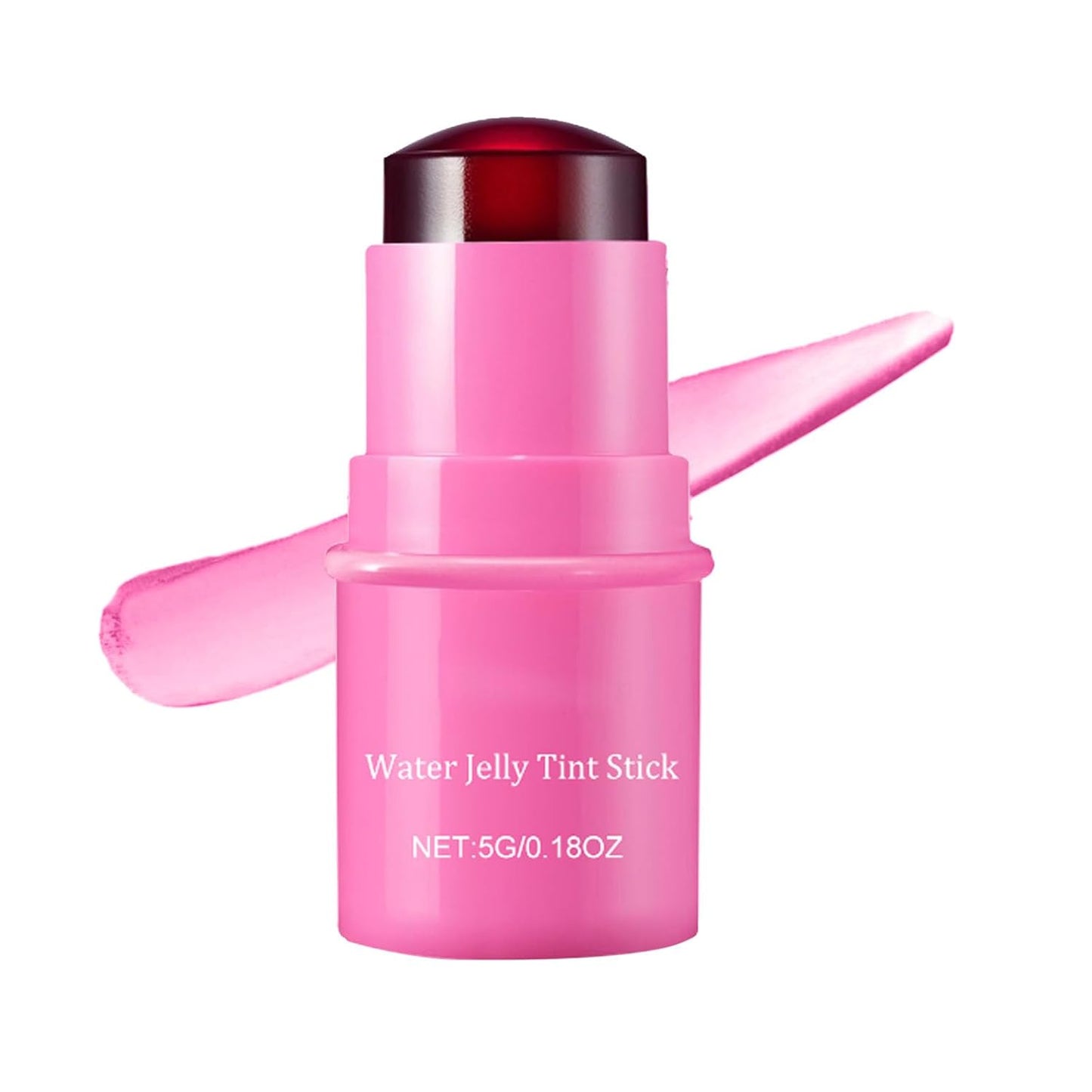 Milk Water Jelly Tint, Sheer Lip & Cheek Stain, Milk Jelly Blush Stick, Buildable Watercolor Finish, 1,000+ Swipes Per Stick. (rose pink)