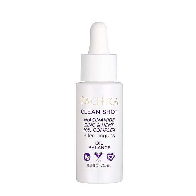 Pacifica Clean Shot Niacinamide Zinc and Hemp 10 Percent Complex Unisex 0.8 oz