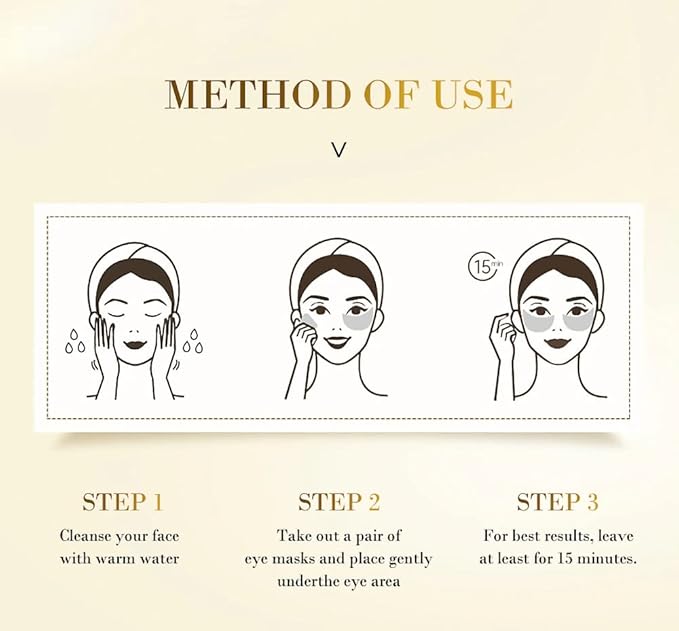 Senana MarinaUnder Eye Masks, Eye Lines And Moisturizing Eye Patches, Moisturizing, Nourishing, Improving Eye Bags, Dark Eye Circles, Under Eye Gel Pads with Collagen Hyaluronic Acid (60 Pieces) (Deep Seaweed Collagen)