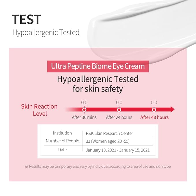 Ultra Peptine Biome Eye Cream 30ml, Wrinkles, Anti Aging, Dark Circles, Peptine Biome 72%, Hydrating Eye Cream