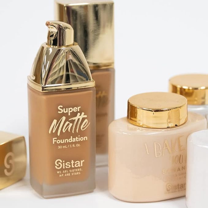 Sistar Super Matte Foundation Perfecting Liquid Foundation Full Coverage Control Shine Weightless Longwearing 30 mL / 1 fl. oz. (Sienna)