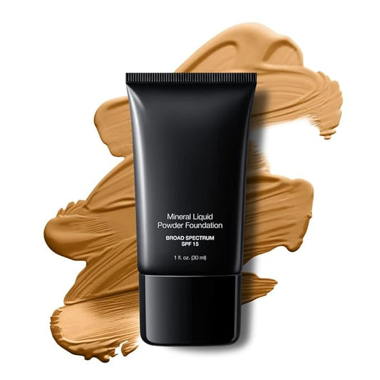 Jolie Mineral Liquid Powder Foundation SPF 15 1 Fl. Oz. Hypoallergenic - For All Skin Types (Nude Beige)