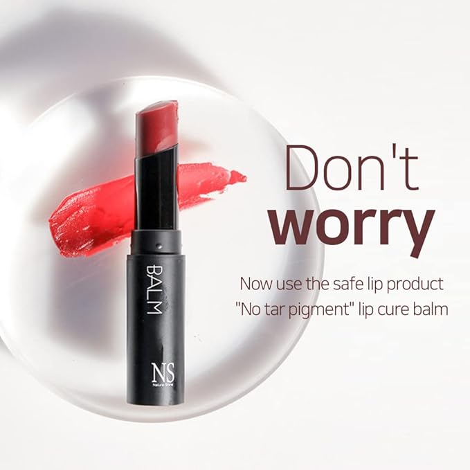 NATURAL SHINE Lux Triple Lip CURE Balm VENUS (Ruby Red) tar-free, 100% natural ingredients, deep nourishing nighttime lip treatment care for dry and chapped lips (0.17 oz)