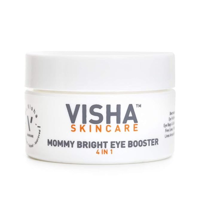 Skincare Mommy Bright Eye Booster 4 in 1 Cream for Dark Circles and Puffiness Under Eyes, Fine Lines and Wrinkles Eye Cream, Safe to Use During Pregnancy and Nursing 0.5oz