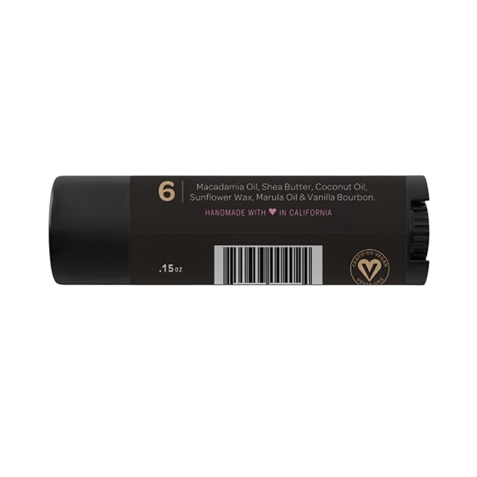 Natural Lip Butter Lip Balm - Vanilla - Pure Enough to Eat - Made With Just 6 Vegan Ingredients - 100% Natural & Organic Moisturizing Lip Care for All Day Hydration (Single)