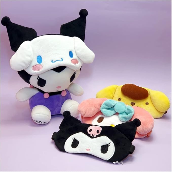 Hello Kitty Friends Characters Sleeping Eye Mask 1PC (Cinnamoroll/Pompompurin) (Pompompurin)