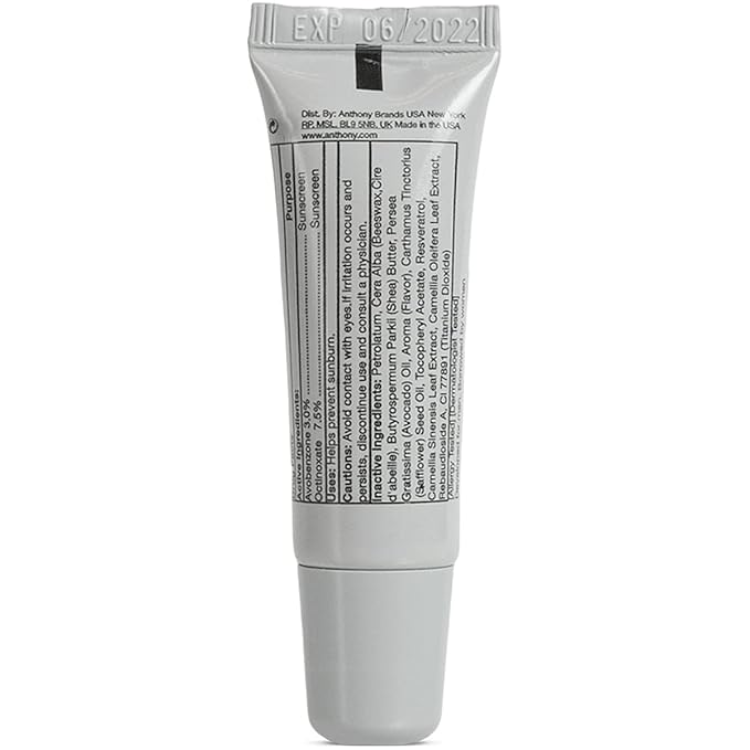 Anthony 25 SPF Lip Balm with Sunscreen for Lips – Contains Green Tea Extract, Shea Butter & Vitamin E – Moisturizing Repair Care Treatment for Chapped & Dry Lips – Mint & White Tea Flavor