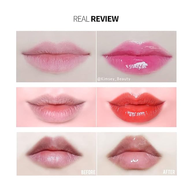 KEYBO Lip Plumper Dotom Lip Plus 16 Colors, 3 Steps Extreme Plumping Clear Lip Gloss by Essence Lip Care Oil & 16 Color Tints from Korean Makeup (06. Autumn Delight)