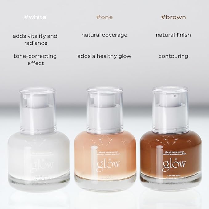 glow breathable blemish balm #one : Cruelty-Free & Artificial Fragrance-Free, Essential Oil-Free, Gluten-Free, lightweight & hydrating bb cream that feels like skincare, 1 Fl Oz
