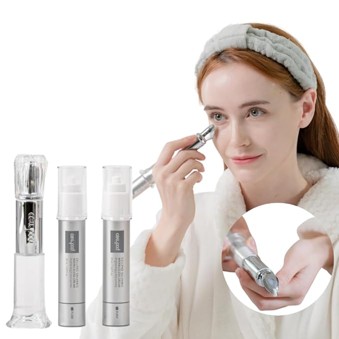 Wrinkleless Perfector & Galvanic Wrinkleless Cream - Galvanic Facial Vibration device with Eye Cream Cream 2 ea. (0.68 fl. oz. for each) - for Anti-Aging, Anti-Wrinkle, and Eye Brightening