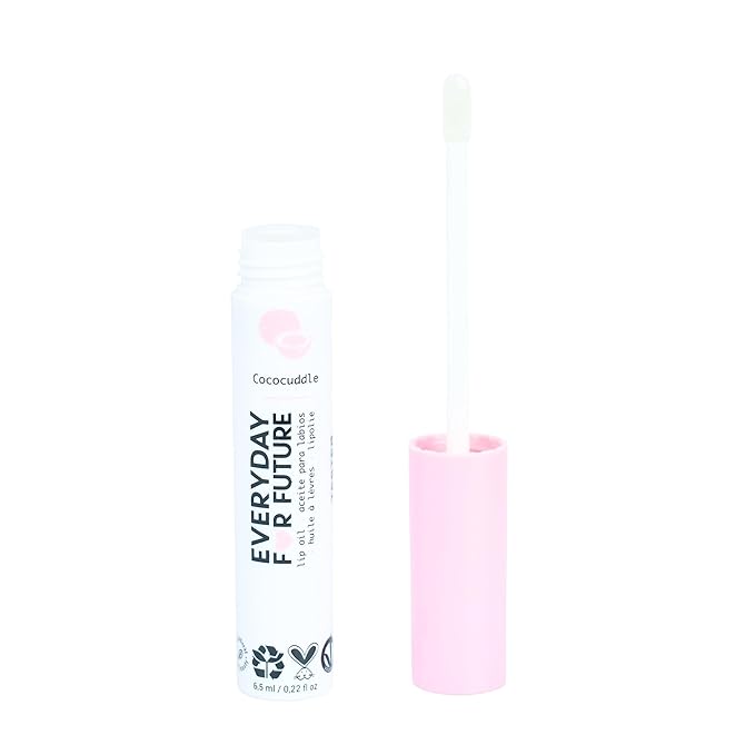 Coconut Lip Oil | Clear Transparent Lip Treatment with Coconut Oil | Moisturizing Lip Oil | Vegan & Cruelty Free Lip Oil | 99% Natural Lip Oil | Piña Colada 5 ml (Transparent)