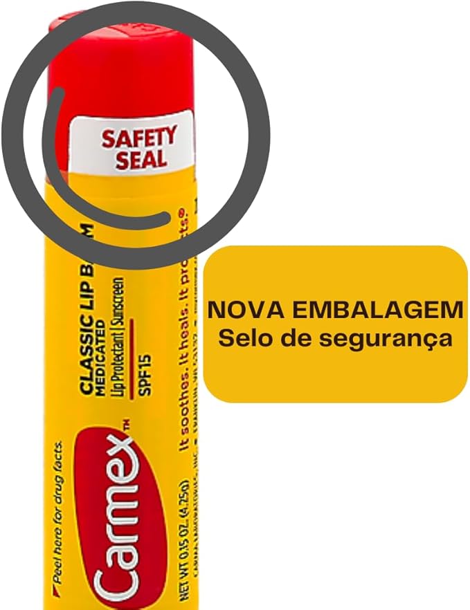Carmex Everyday Protecting Lip Balm Stick, Original SPF 15, 0.15 ounces (Pack of 10)