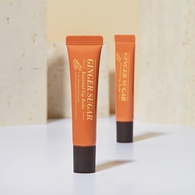 ETUDE Ginger Sugar Essential Lip Treatment 15ml | Gentle Korean Lip Skin Care| Smooth and Moist Lips| Natural Ingredients Nourish & Hydrate Ginger, Sugar, Shea Butter Give Moisturizing Relaxing Effect