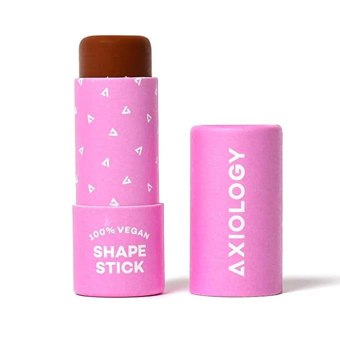 Axiology Shaping Stick for Definition, Bronzing, and Contour Foundation Shape Stick Cream Bronzer Pen Professional Face Shaping & Contouring Buildable Coverage Long Lasting Shade Cheeks Vegan (Dark)