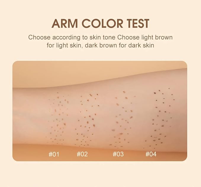 AKARY Freckle Pen Professional Lifelike Face Concealer Point Out Natural Waterproof Longlasting Soft Artificial Freckles Fine Makeup Freckle Pen Life Face Decoration (#02 Natural coffee)