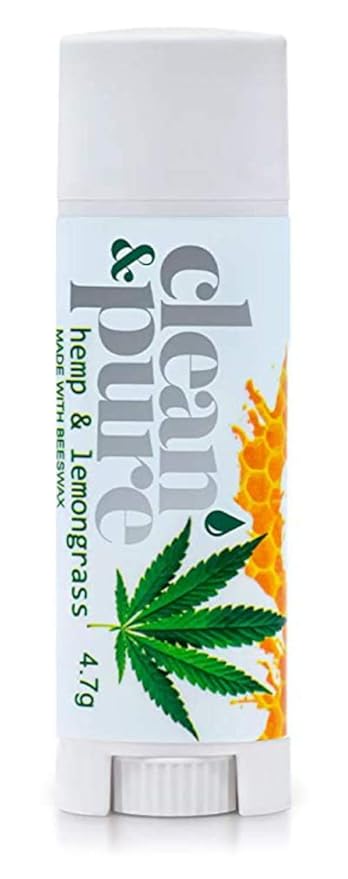 Lip Balm (Hemp & Lemongrass) 100% Natural Beeswax, Vitamin E Oil | Olive Oil Based Treatment for Dry, Chapped Lips | Made in Australia…